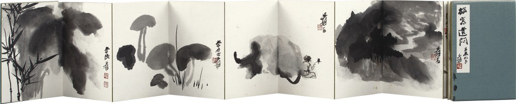 張大千〈旅窗遣悶冊〉